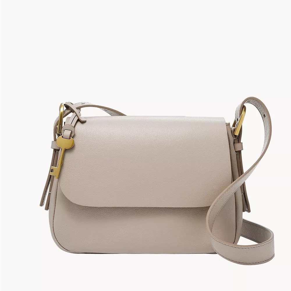Fossil Harper Small Flap Crossbody in Greystone